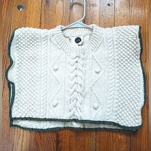 Rth cable knit petite poncho